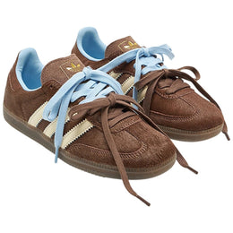 Adidas Samba OG Dunkelbraun, Creme und Blau Pferdehaar (Damen)