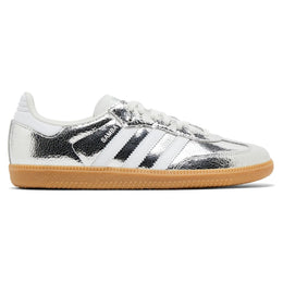 Adidas Samba OG Silber Metallic Gecracktes Leder (Damen)
