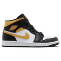 Air Jordan 1 Mid Weiß Pollen Schwarz (Kleinkind)