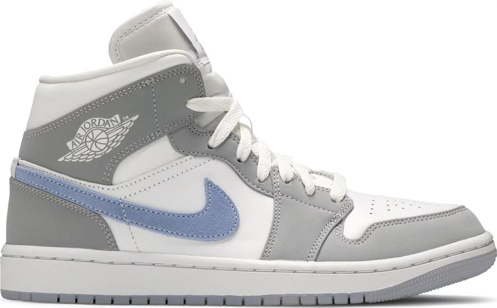 Air Jordan 1 Mid Wolf Grey Aluminum (W) - Supra Sneakers