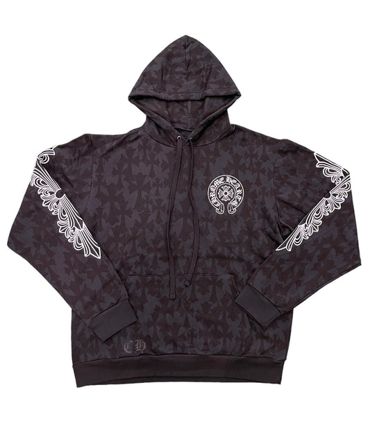 Chrome Hearts Cemetery Cross Pullover Hoodie Black - Supra Sneakers