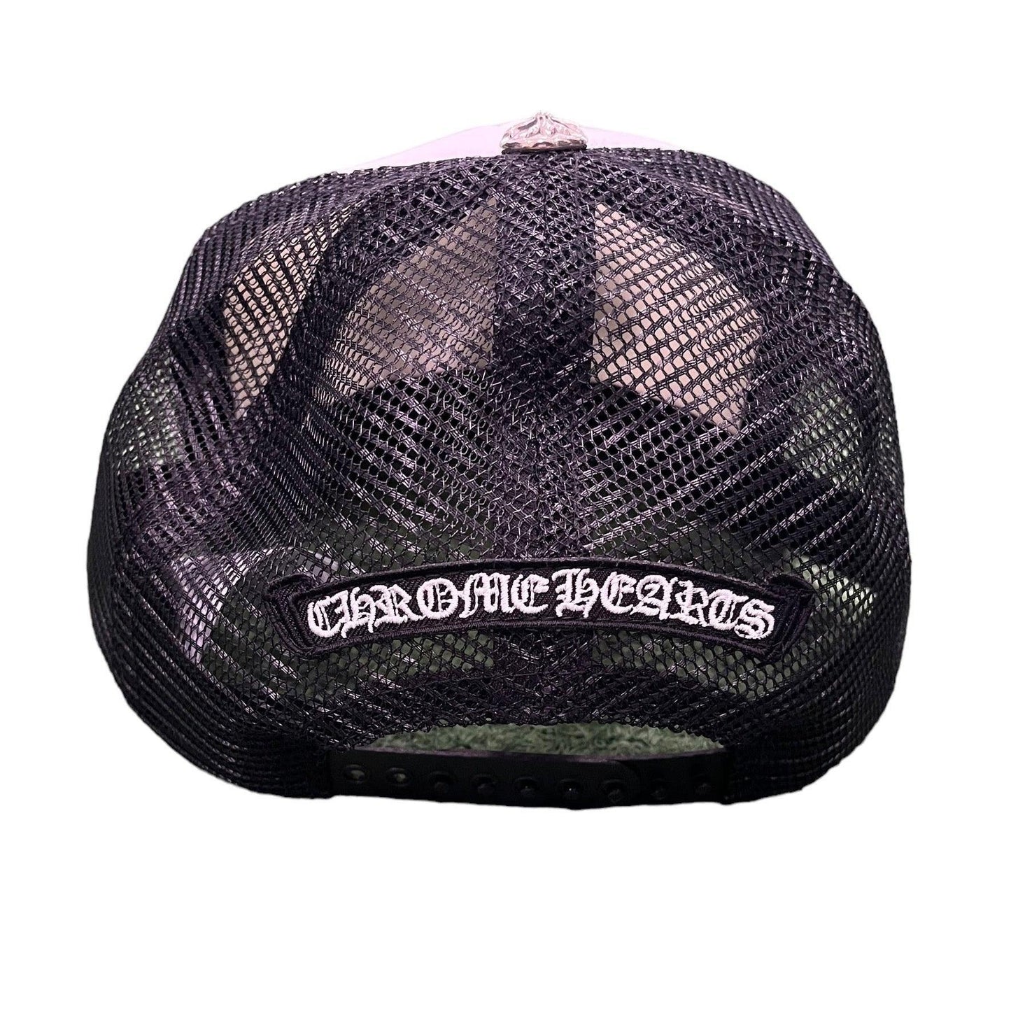 Chrome Hearts King Taco Camo Cross Trucker Hat Black / White - Supra Sneakers