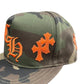 Chrome Hearts Leather Patches Snapback Hat Camo / Orange - Supra Sneakers