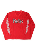 Chrome Hearts Matty Boy "FORM" Mesh Langarm-Stadiontrikot Rot