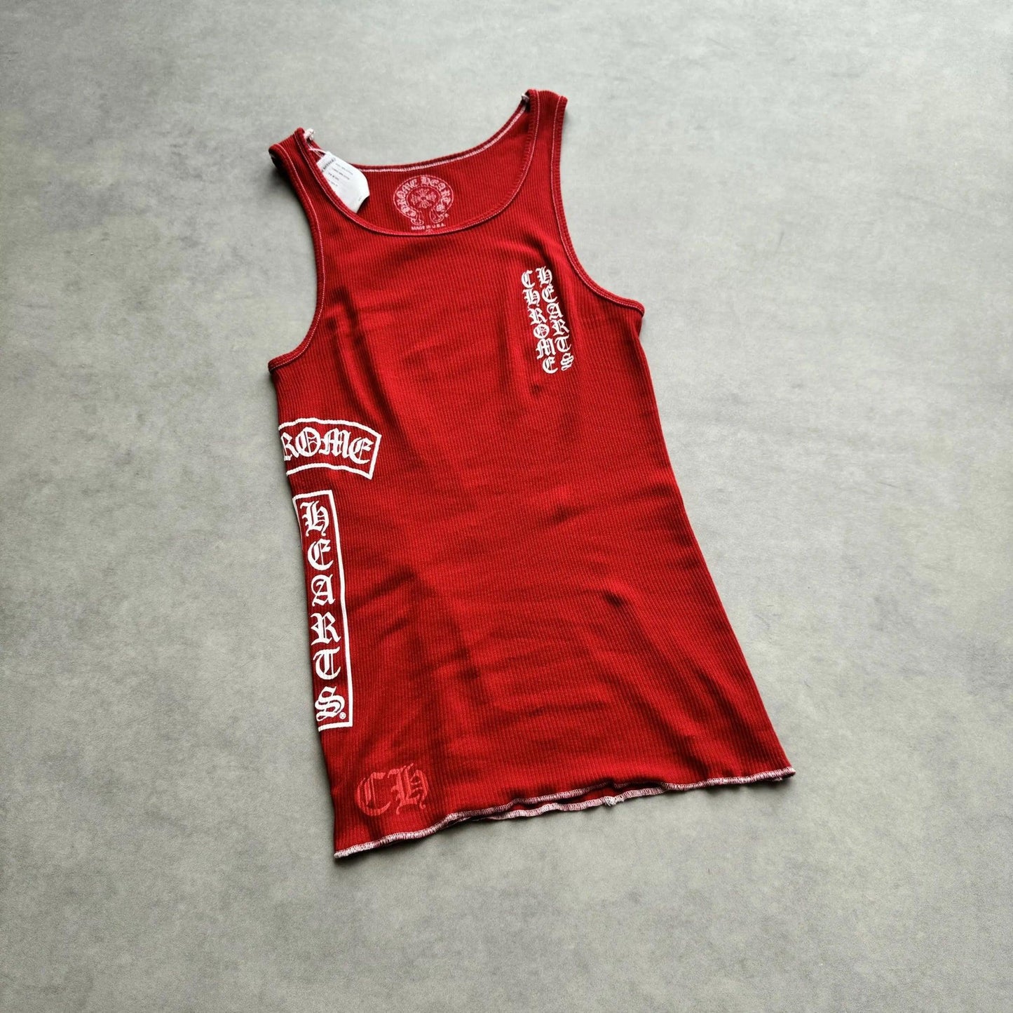 Chrome Hearts Scroll Rib Tank Top Red - Supra Sneakers