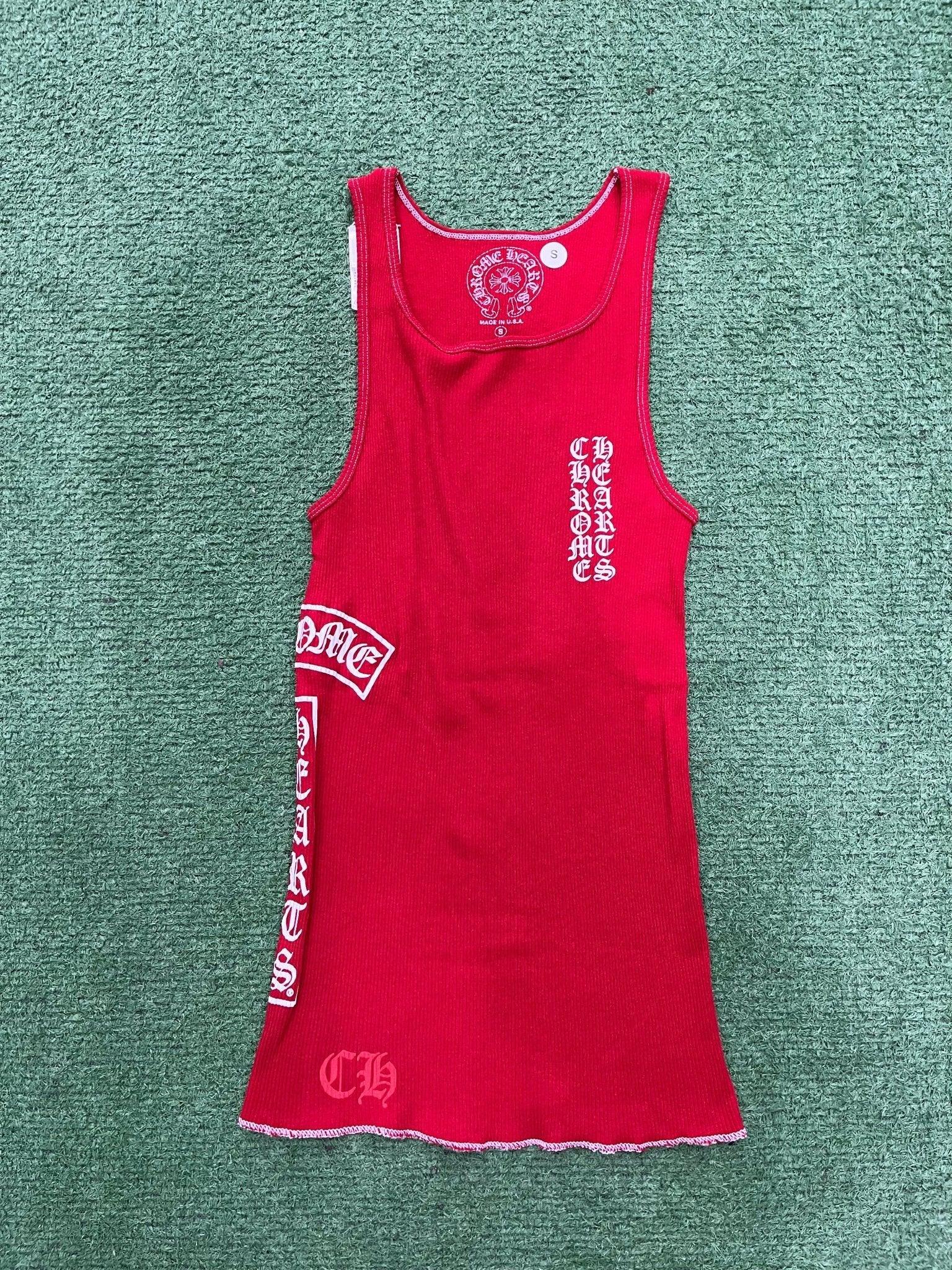 Chrome Hearts Scroll Rib Tank Top Red - Supra Sneakers