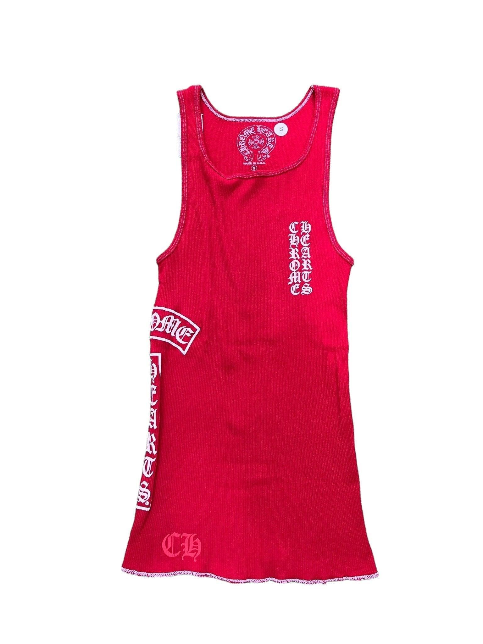 Chrome Hearts Scroll Rib Tank Top Red - Supra Sneakers