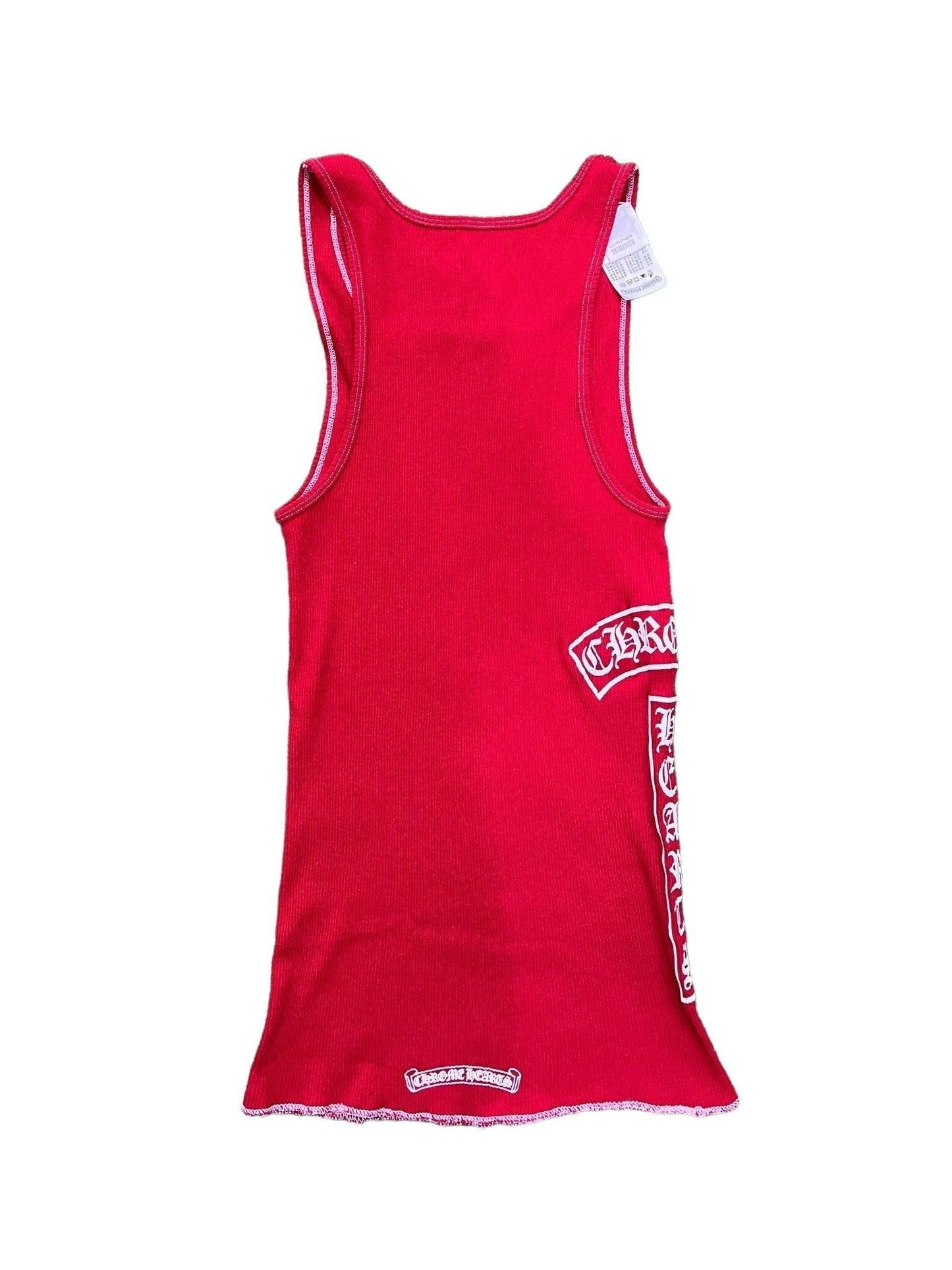 Chrome Hearts Scroll Rib Tank Top Red - Supra Sneakers