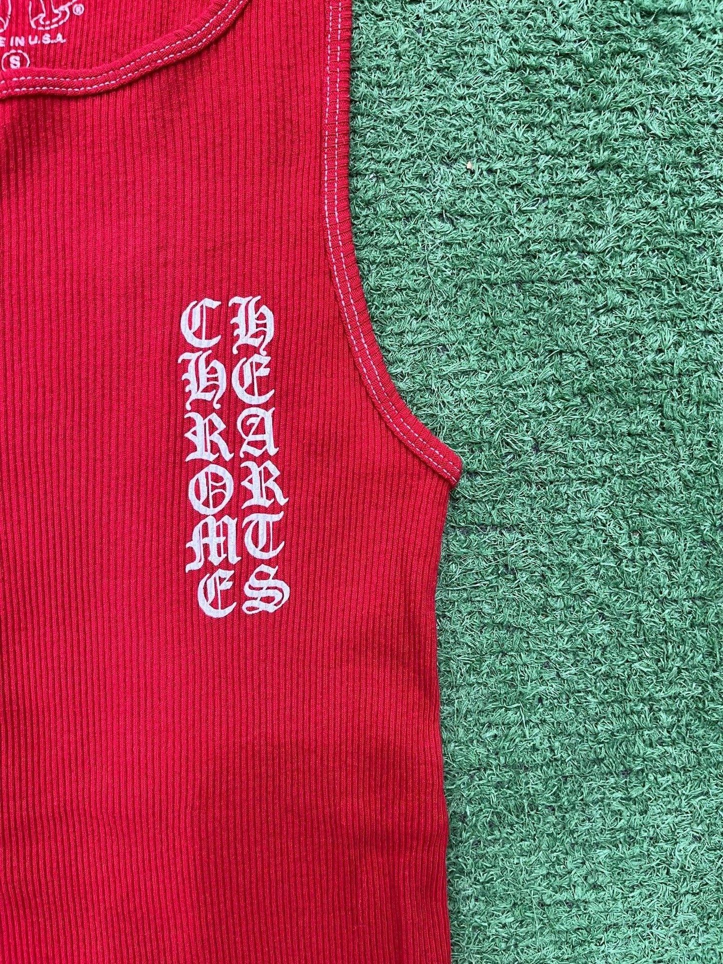 Chrome Hearts Scroll Rib Tank Top Red - Supra Sneakers