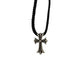 Chrome Hearts Silver Cross Pendant w/ Black Rope Chain - Supra Sneakers