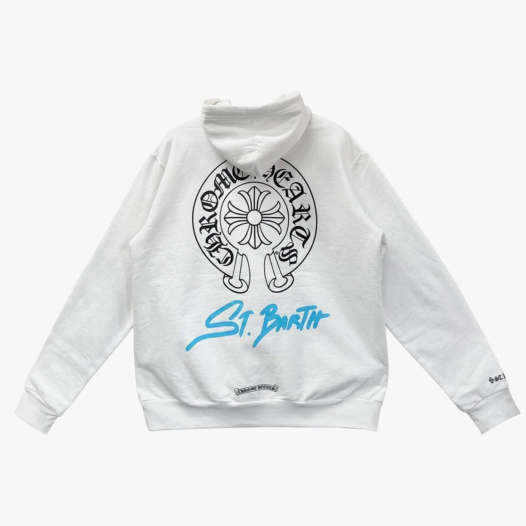 Chrome Hearts St. Barth Horseshoe Pullover Hoodie White - Supra Sneakers