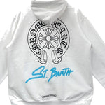 Chrome Hearts St. Barth Horseshoe Pullover Hoodie White - Supra Sneakers - Image 5