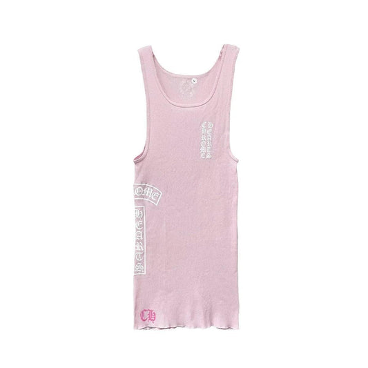 Chrome Hearts T-Bar Script Tank Top Pink - Supra Sneakers