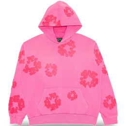 Denim Tears Mono Baumwollkranz Hoodie Hyper Pink