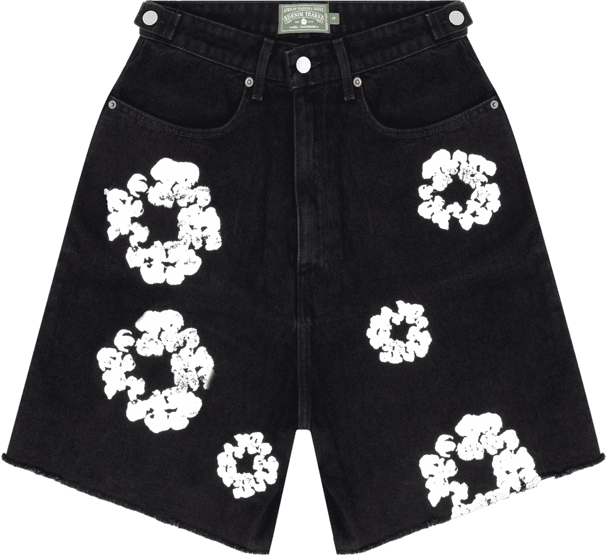 Denim Tears The Cotton Wreath Jean Short Black - Supra Sneakers