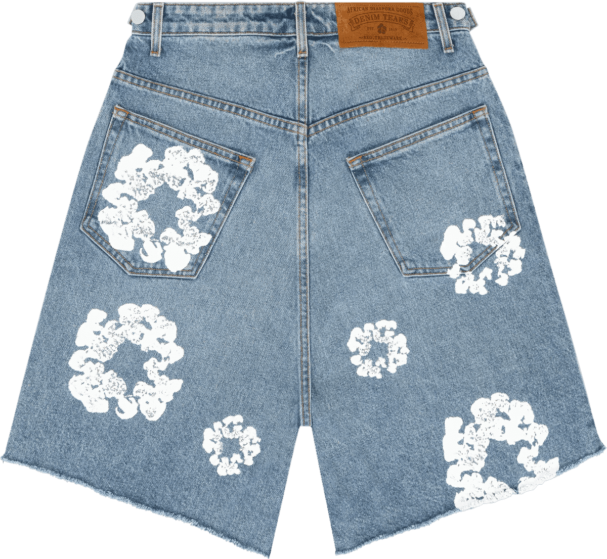 Denim Tears The Cotton Wreath Jean Short Light Wash - Supra Sneakers