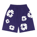 Denim Tears The Cotton Wreath Sweat Shorts Purple - Supra Sneakers - Image 1