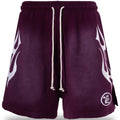 Hellstar Flammenshorts Lila und Braun