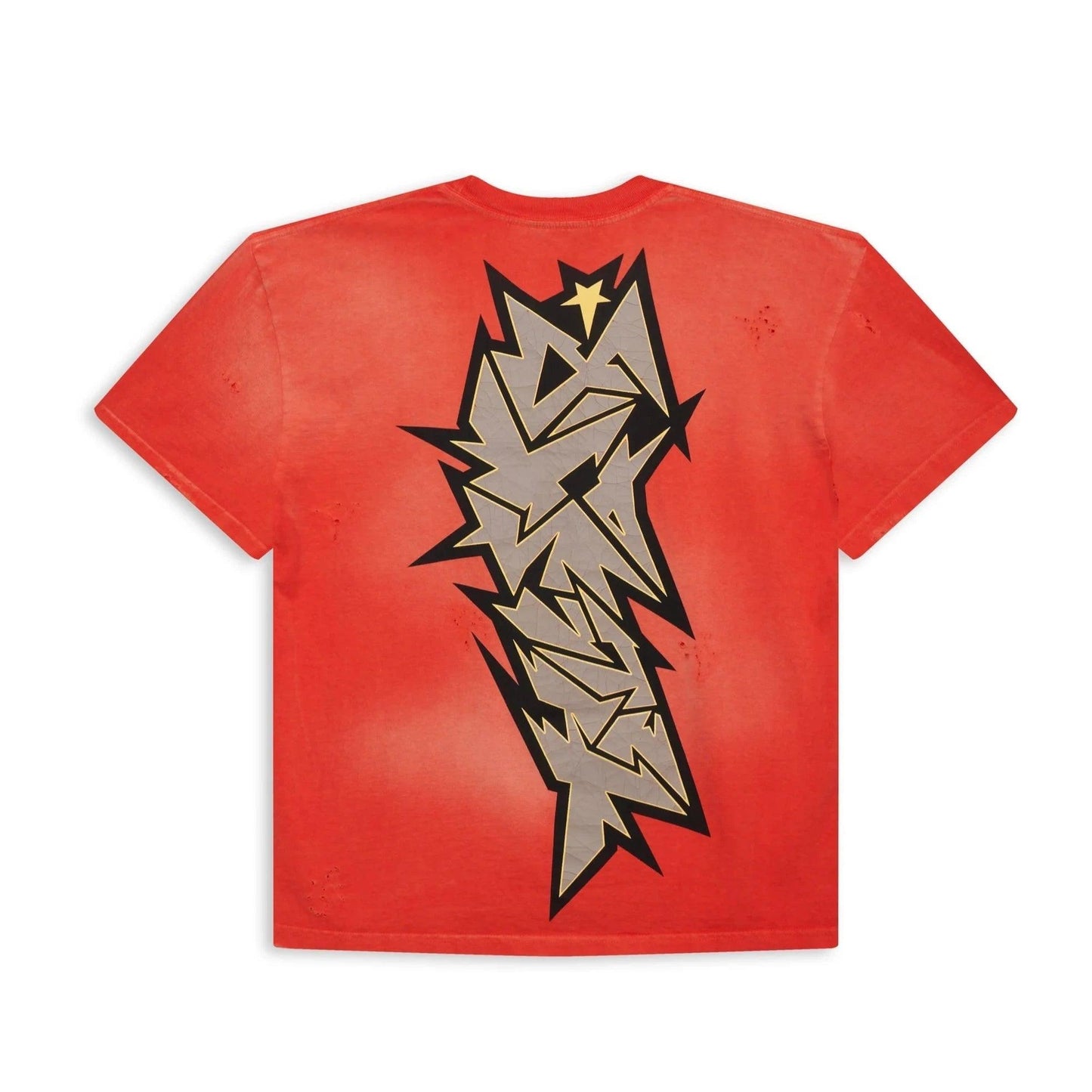 Hellstar Sports Red Crack Print T-Shirt - Supra Sneakers