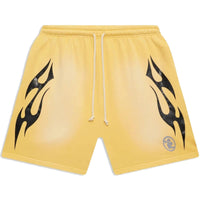 Hellstar Studios Shorts jaunes à flamme