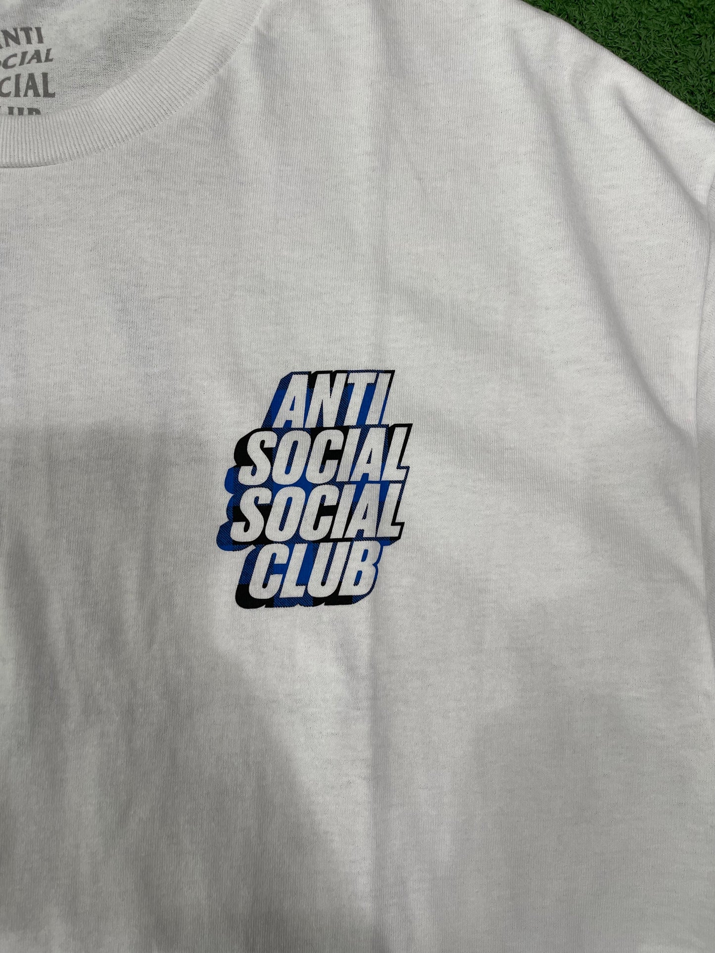 Anti Social Social Club Plaid Blue Tee White, T-Shirt - Supra Sneakers