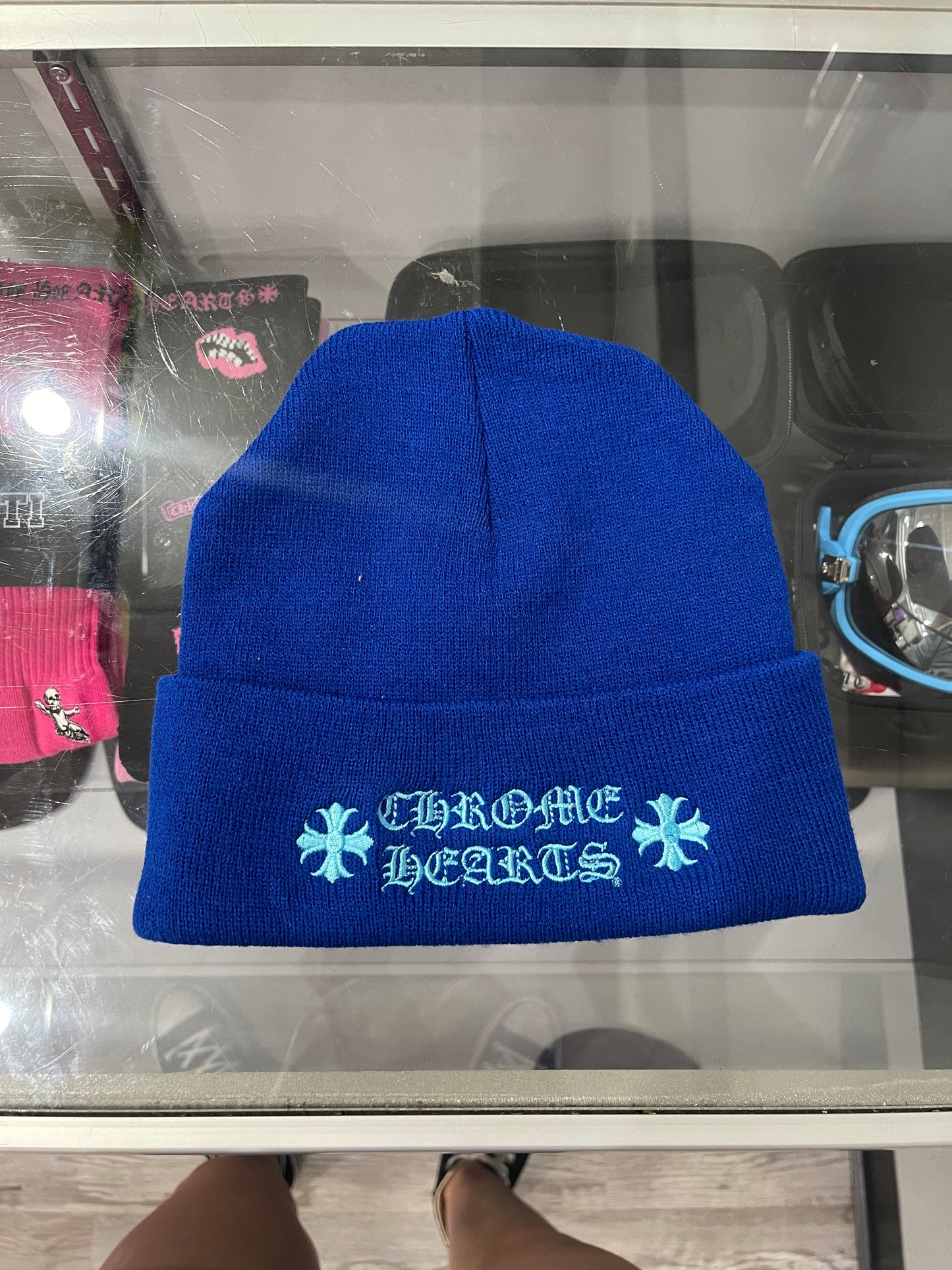 Chrome Hearts Watch Cap Beanie Blue, Hat - Supra Sneakers