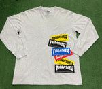 Supreme Thrasher Multi Logo L/S Tee Ash Grey, T-Shirt - Supra Sneakers - Image 4