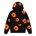 Offset Tears Sweatshirt mit Baumwollkranz Schwarz