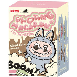 Pop Mart Labubu The Monsters Spannendes Macaron Vinyl-Plüsch-Anhänger Einzelne Blindbox
