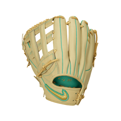 Nike SHA|DO Elite J Series Baseball Fielding Glove (Left-Handed Throw) - Size 13 | Alabaster/Metallic Gold