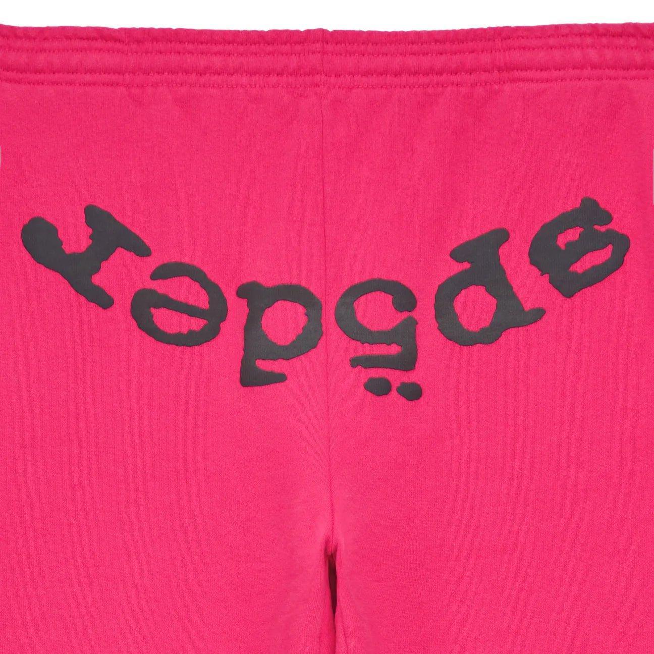 Sp5der Legacy Web Sweatpants Pink & Black - Supra Sneakers