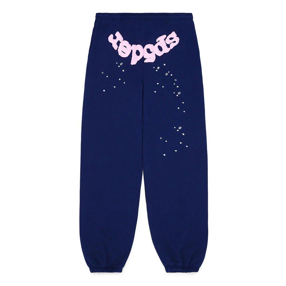 Sp5der OG Web Sweatpants Navy & Pink - Supra Sneakers