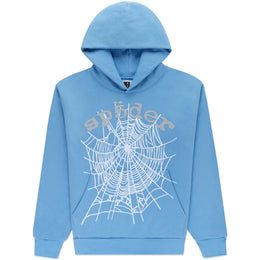 Sp5der OG Web V2 Hoodie Staubblau