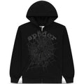 Sp5der OG Web V2 Phantom Reißverschluss-Hoodie Schwarz
