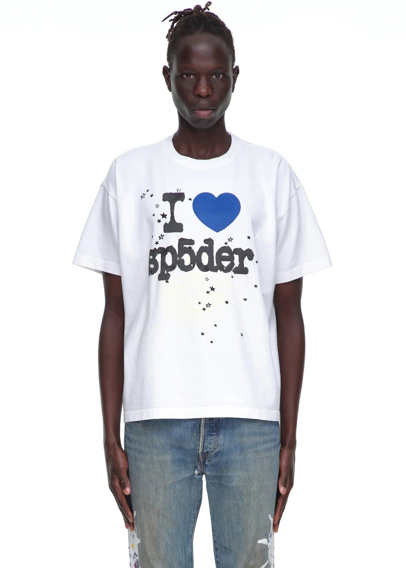 Sp5der Souvenir "I Heart Sp5der" Tee White / Blue - Supra Sneakers