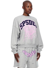 Sp5der Varsity Web Crewneck Heather Grey - Supra Sneakers