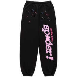 Sp5der x Druski Coulda Been Heart Punk V2 Schwarze Jogginghose mit Eulen-Motiv