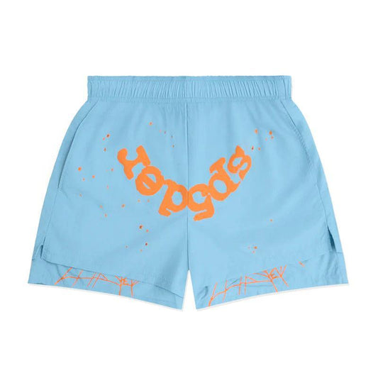 Sp5der OG Web Double Layer Short Light Blue