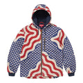 Supreme Flagge gesteppte Kapuzen-Arbeitsjacke mehrfarbig USA