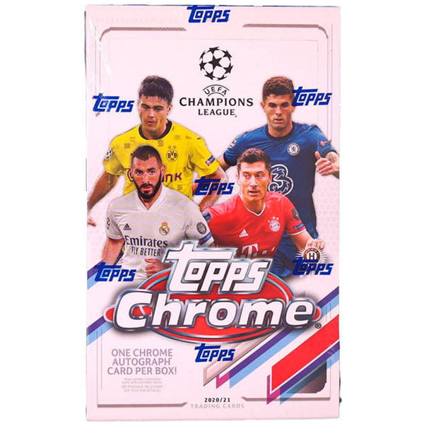 2020-2021 Topps Chrome UEFA Champions League Soccer Hobby Box, factory sealed
