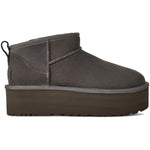 UGG Classic Ultra Mini Platform Boot Charcoal (Women's) — side profile - Image 1