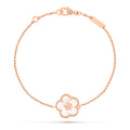 Van Cleef & Arpels Lucky Spring Armband mit Pflaumenblüten-Motiv, 18K Roségold und Perlmutt
