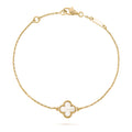 Van Cleef & Arpels Sweet Alhambra Armband aus 18K Gelbgold und Perlmutt
