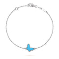 Van Cleef & Arpels Sweet Butterflies Armband aus 18 Karat Weißgold, Türkis