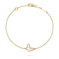 Van Cleef & Arpels Sweet Butterflies Armband aus 18 Karat Gelbgold, Mutterperl