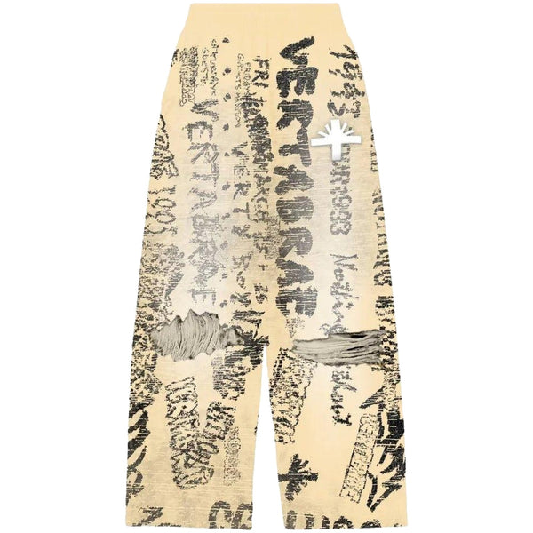 Vertabrae VERT Ivory Graffiti Sweat Pants - Supra Sneakers