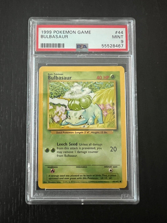 1999 Pokemon Game Base Set Bulbasaur #44 - PSA 9 MINT - Supra Sneakers