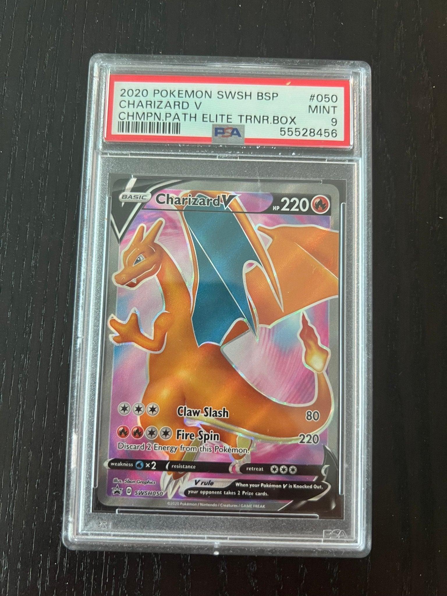 2020 Pokemon SWSH BSP Charizard V Champion's Path Elite Trainer Box #050 - PSA 9 MINT - Supra Sneakers