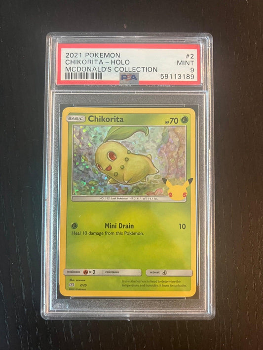 2021 Pokemon Chikorita Holo | McDonald's Collection #2 - PSA 9 Mint - Supra Sneakers