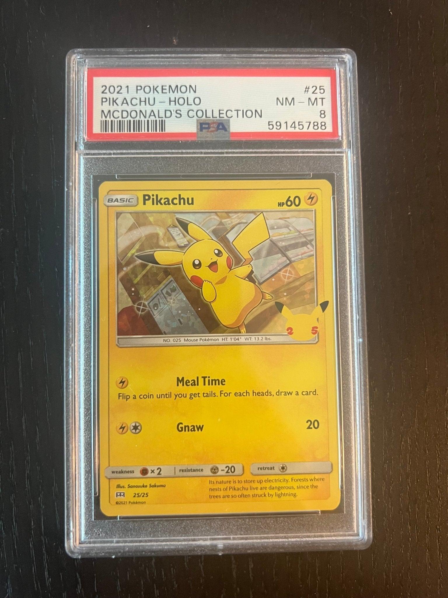 2021 Pokemon Pikachu Holo | McDonald's Collection #25 - PSA 8 NEAR MINT - MINT - Supra Sneakers